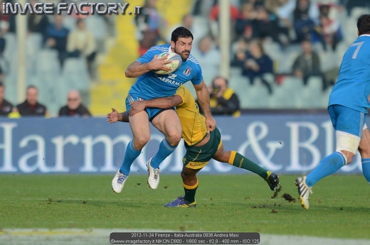 2012-11-24 Firenze - Italia-Australia 0836 Andrea Masi
